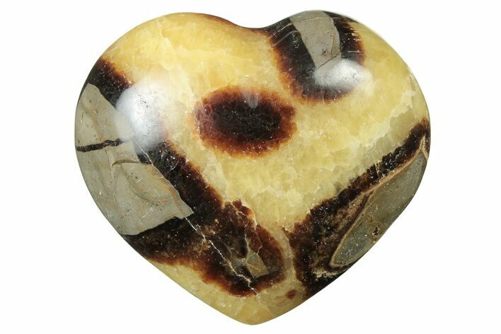 Polished Septarian Heart - Madagascar #205187